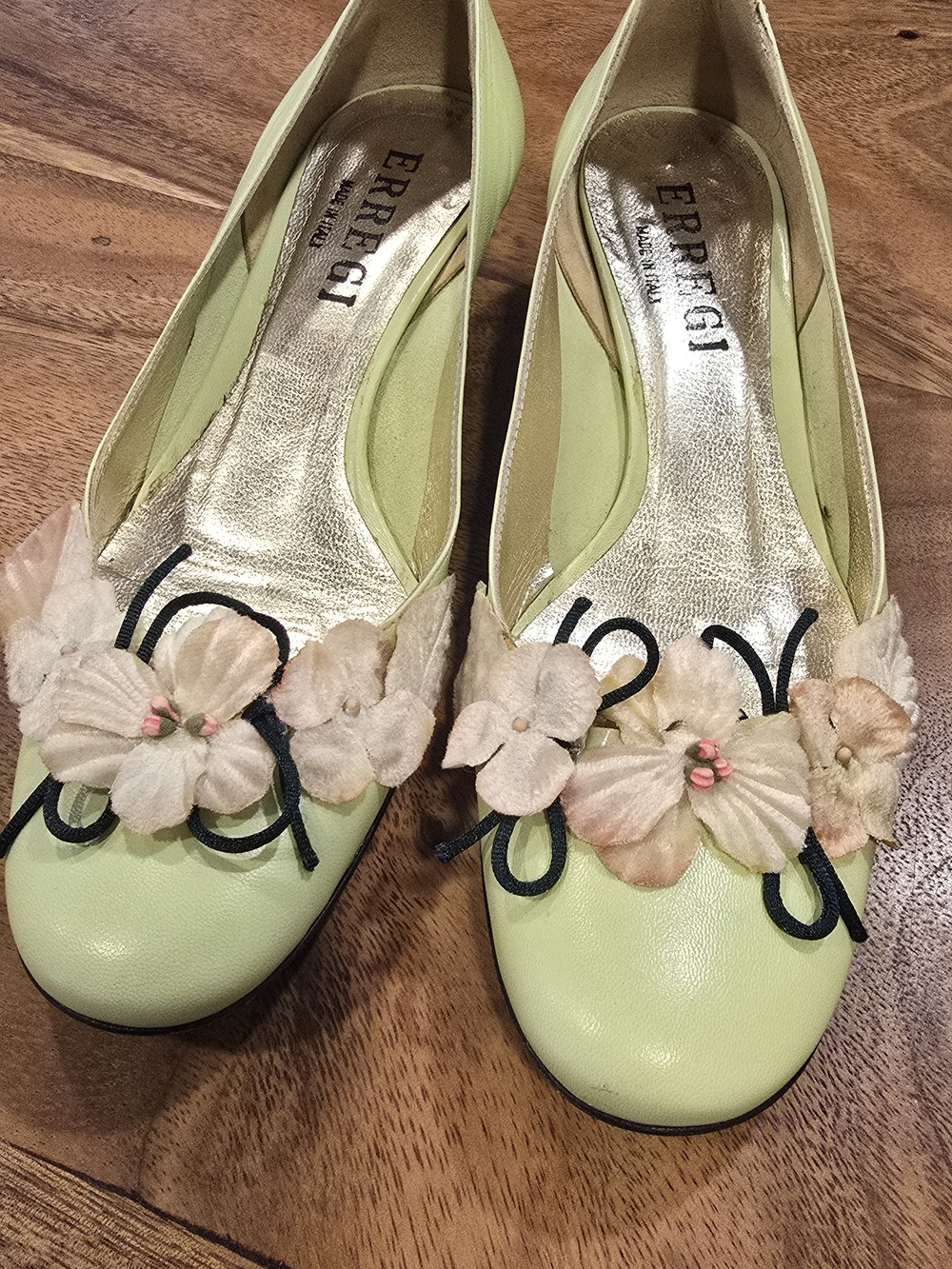 Ferrecci Lime Green Floral Shoes